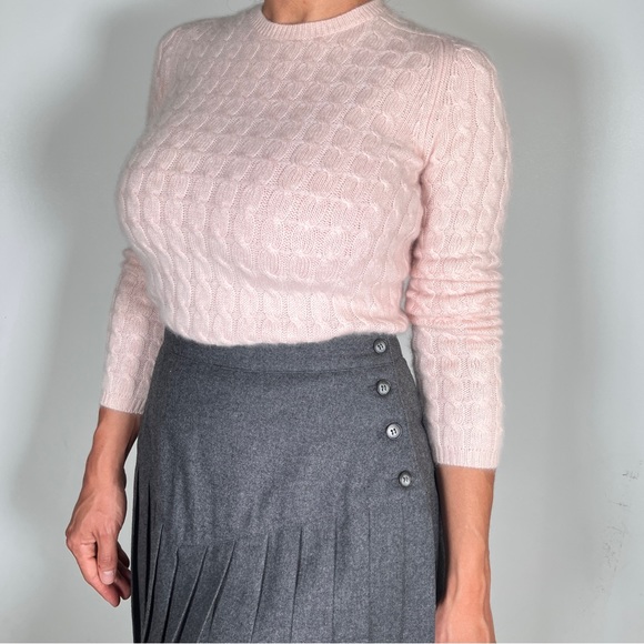 BELFORD exclusive for Saks Fifth Avenue cable knit cashmere wool sweater S - Picture 2 of 14